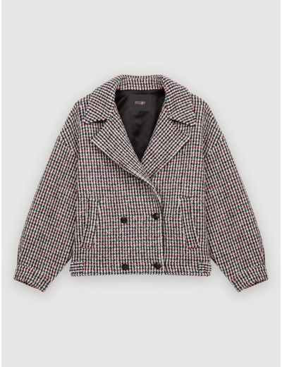 Manteau court en pieds de poule