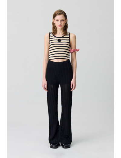 Pantalon fluide crochet