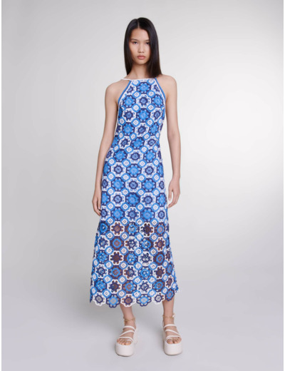 Robe tricolore en crochet