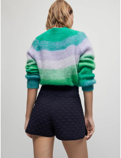 Short matelassé