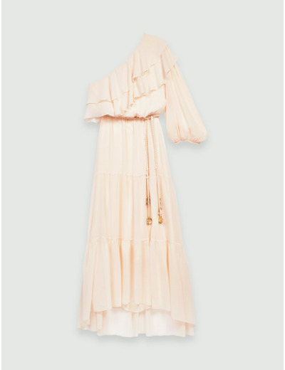Robe asymétrique en mousseline