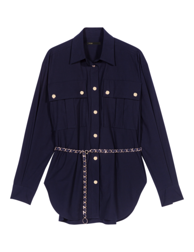 Chemise longue ceinturée
