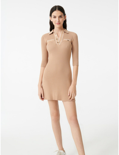 Robe en maille façon polo