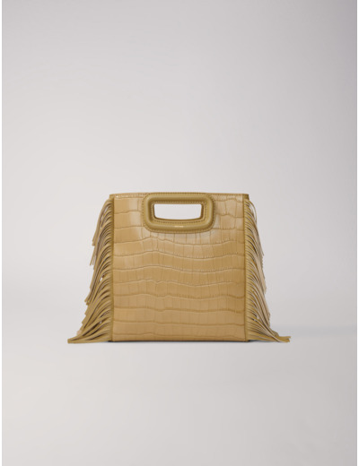 Sac M en cuir effet croco