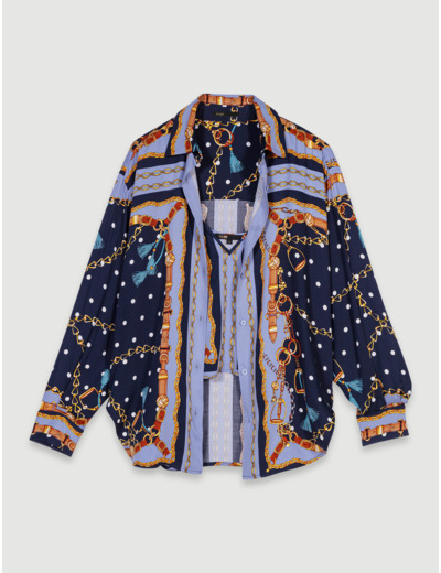 Chemise satinée imprimée