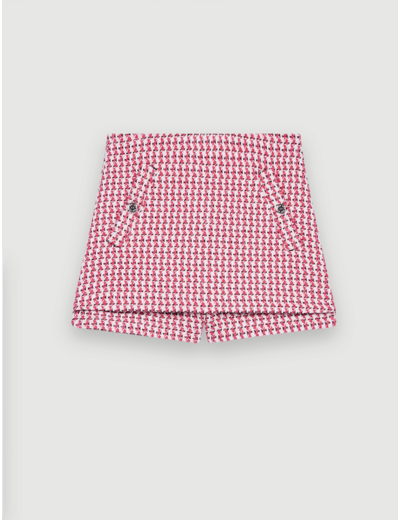 Short trompe-l’œil façon tweed