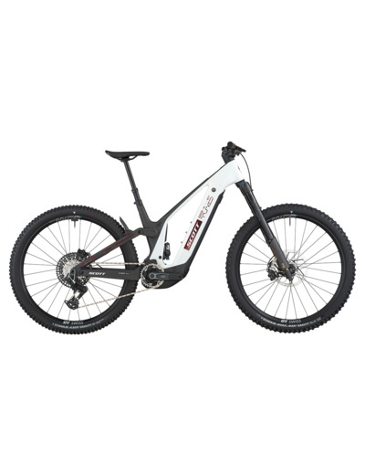 VTT tout suspendu électrique PATRON ST 900 TUNED Noir Carbone/Blanc Pastel