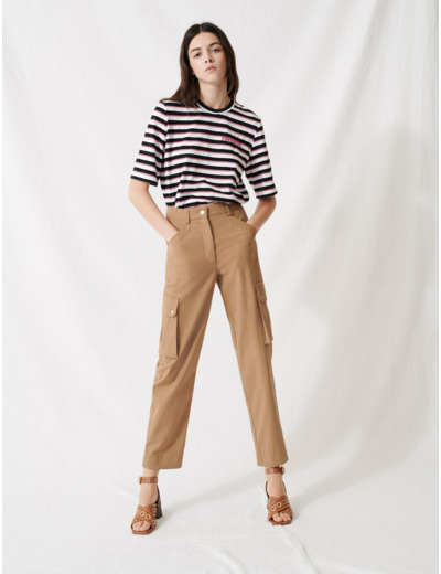 Pantalon en coton camel