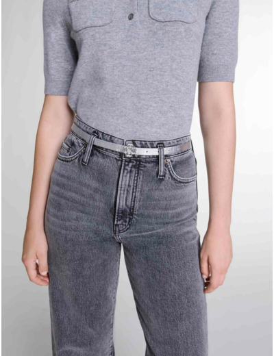 Ceinture fine à boucle Clover