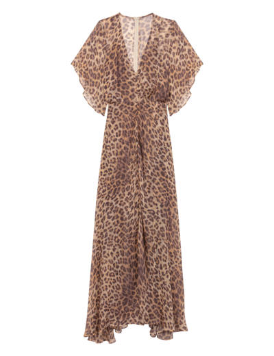 Robe longue imprimé léopard