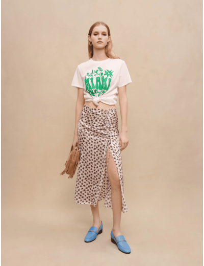Jupe midi fendue