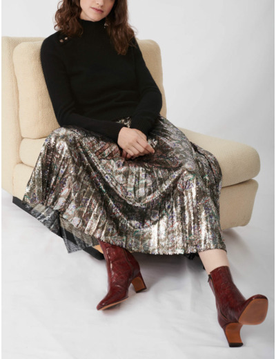 Pull en cachemire col montant