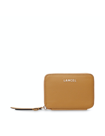 Lettrines de Lancel - Portefeuille continental zippé - Petit modèle - Camel