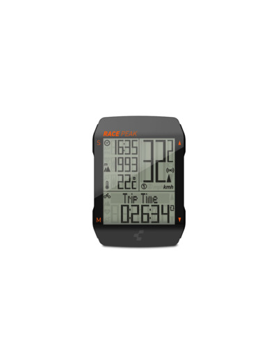 Compteur de vélo RACE PEAK Noir/Orange