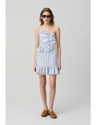 Robe courte volantée