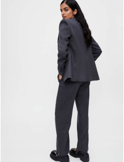 Pantalon large en flanelle grise