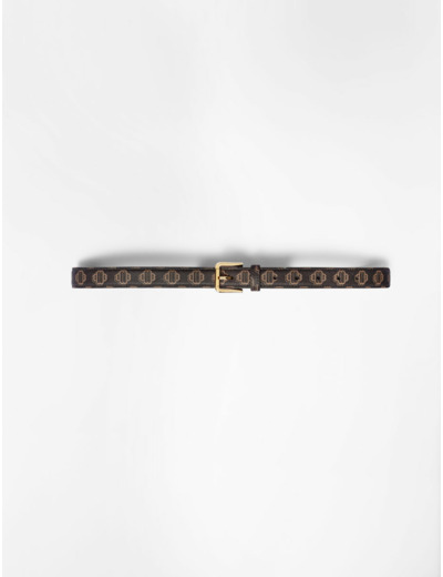 Ceinture en toile enduite Clover print