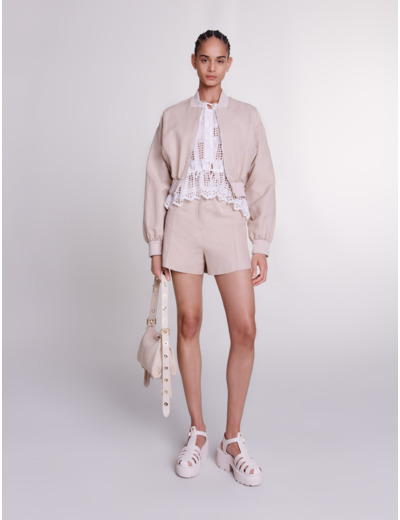 Blouson court en lin