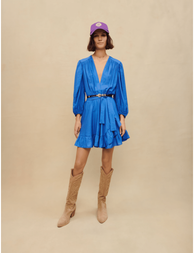 Robe courte à volants