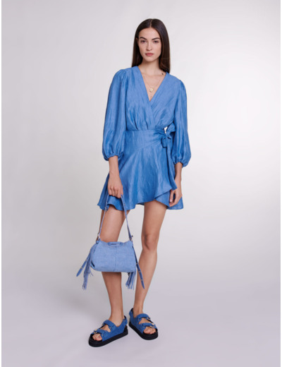 Robe portefeuille en lin