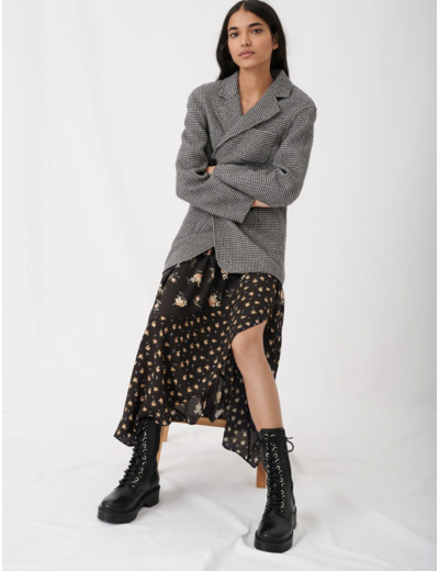 Manteau en double face à carreaux