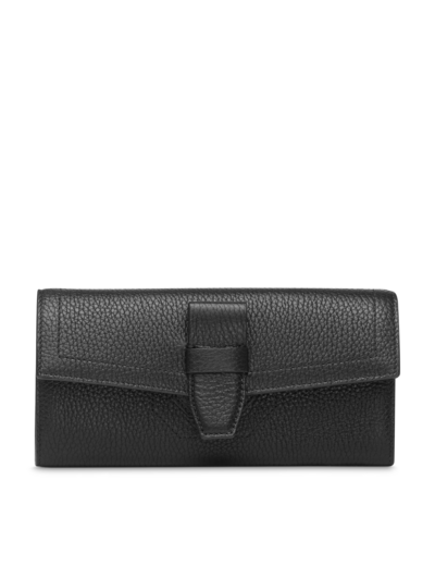 Neo Charlie de Lancel - Portefeuille slim rabat - Grand modèle - Noir