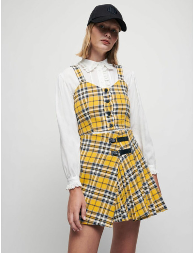 Jupe plissée à carreaux façon kilt