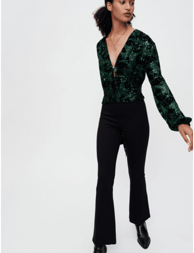 Top entièrement brodé de sequins
