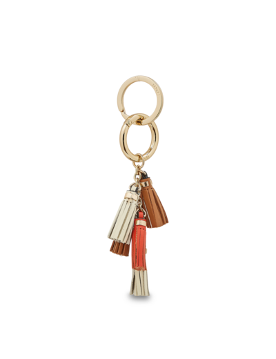 Cuir Pompon - Porte-clés mini pompons