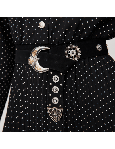 Ceinture en suède avec ornements