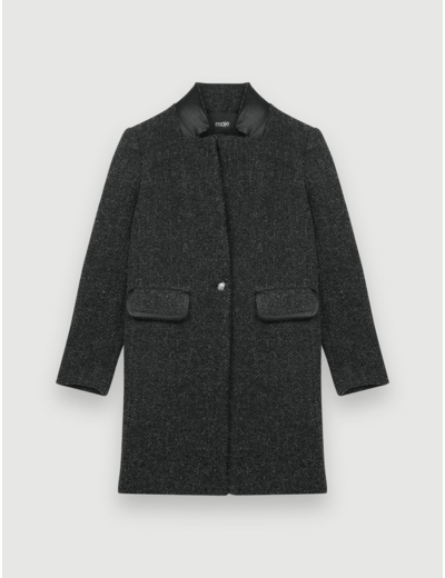 Manteau droit en lainage