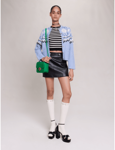 Jupe courte en cuir