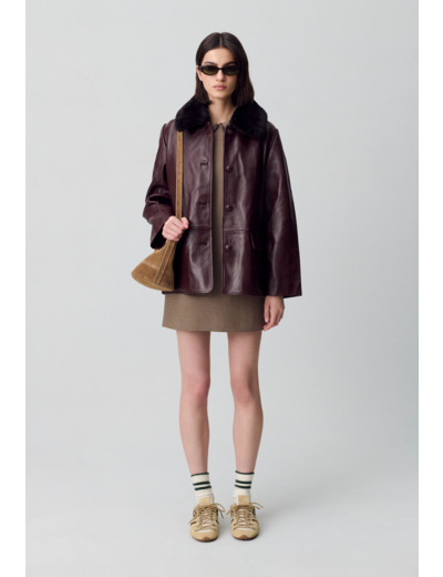 Veste large cuir
