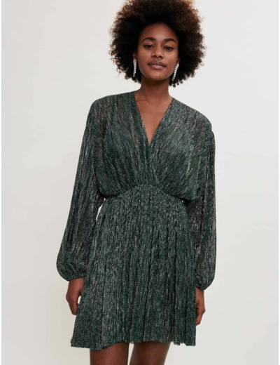 Robe patineuse en plissé