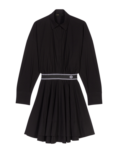 Robe chemise courte élastiquée