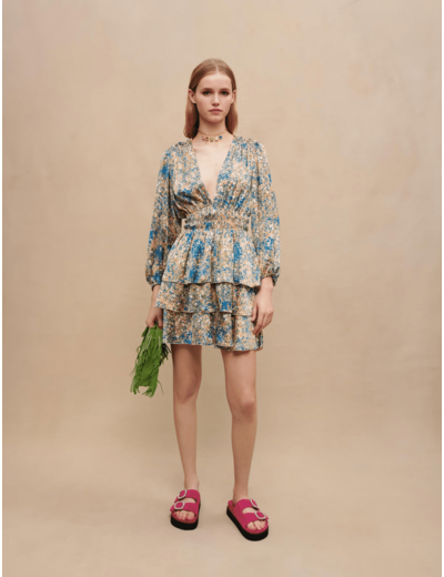 Robe courte imprimé abstrait