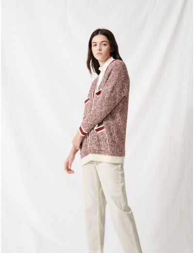 Cardigan en maille fantaisie
