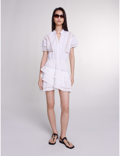 Robe courte brodée