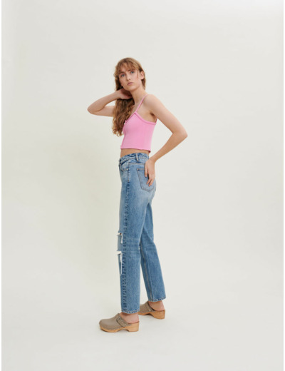 Crop top en maille à bretelles
