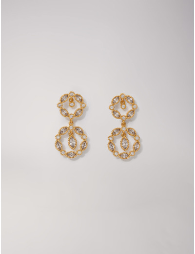 Boucles d'oreilles pendantes à strass