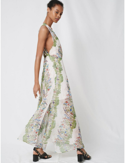 Robe foulard en mousseline imprimée