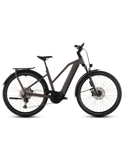 Vélo trekking électrique KATHMANDU HYBRID EXC 800 Gris Cèdre/Chrome
