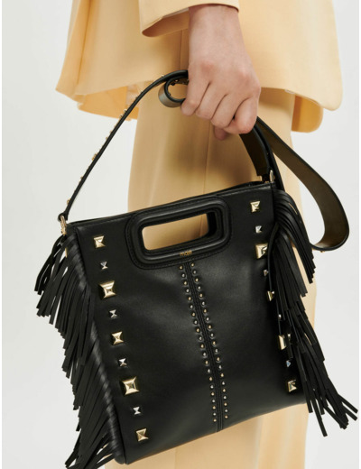 Sac M en cuir à studs