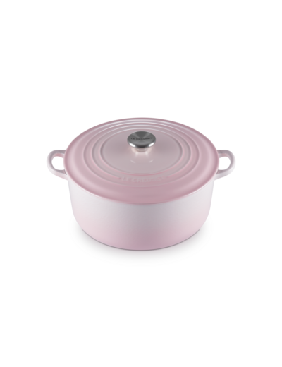 Cocotte ronde 28cm en fonte émaillée shell Pink