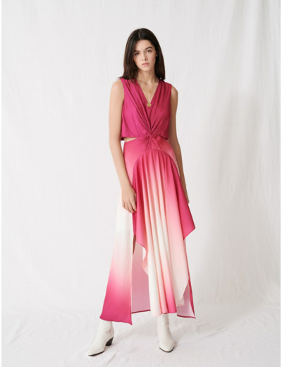 Robe foulard en satin tie & dye
