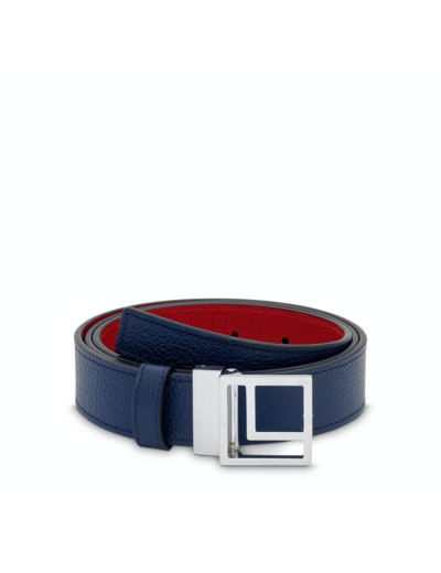 Logo Carré L - Ceinture réversible - Cuir grainé