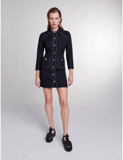 Robe courte en tweed