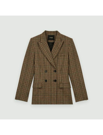 Veste appuyée à la taille à carreaux
