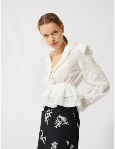Top à broderies anglaises