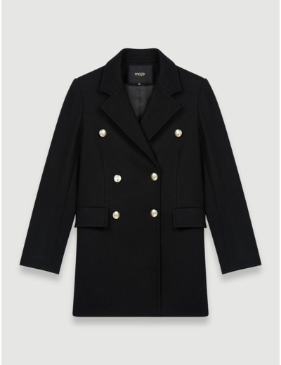 Manteau façon veste en drap de laine
